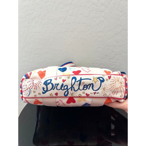 BRIGHTON | Red White And You Canvas Mini Tote Bag Purse - Picture 8 of 8